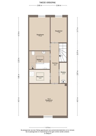 Floorplan - Poorterij 22, 4141 AV Leerdam